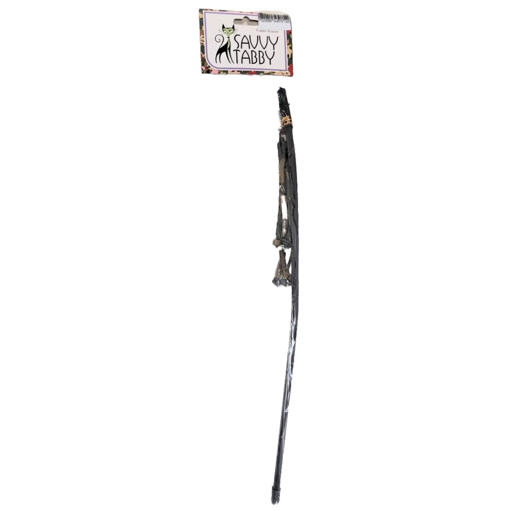 Savvy Tabby Camo Interactive Wand Teaser Cat Toy
